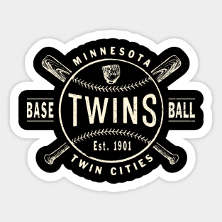 Old Style Minnesota Twins 3 by Buck Tee Original Sticker